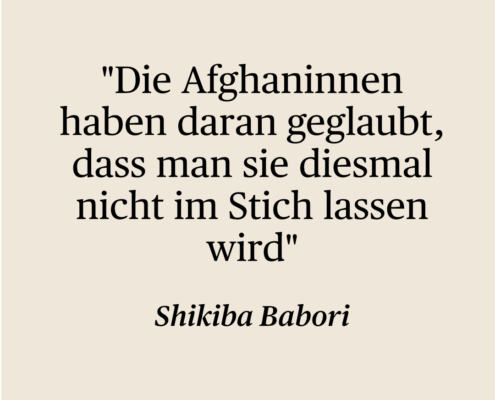 Zitat aus einem Interview über Frauenrechte in Afghanistan für stern.de.